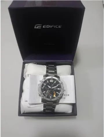 Relógio masculino CASIO EDIFICE Smartphone ECB-20YD-1AJF prateado com Bluetooth - Foto 3