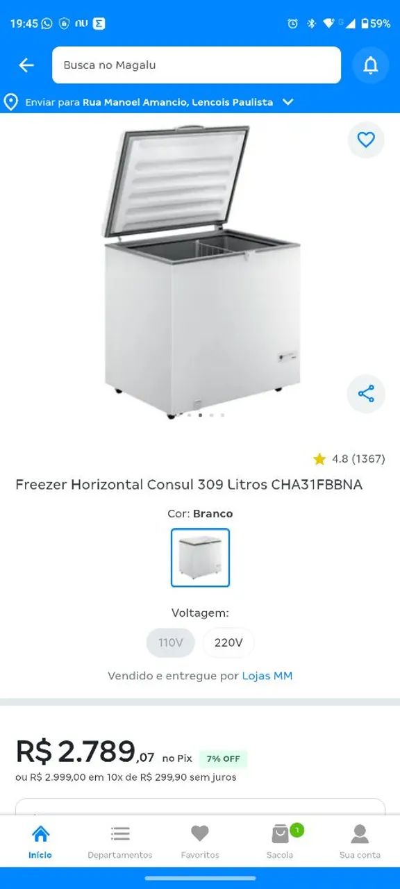 Freezer horizontal 309 litros Consul - Foto 5