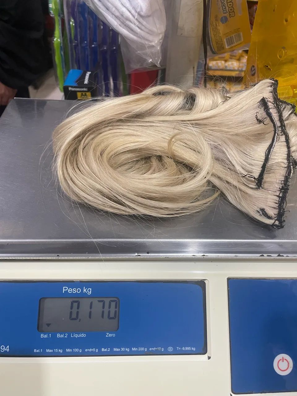 Cabelo Loiro humano 170 gramas  - Foto 2