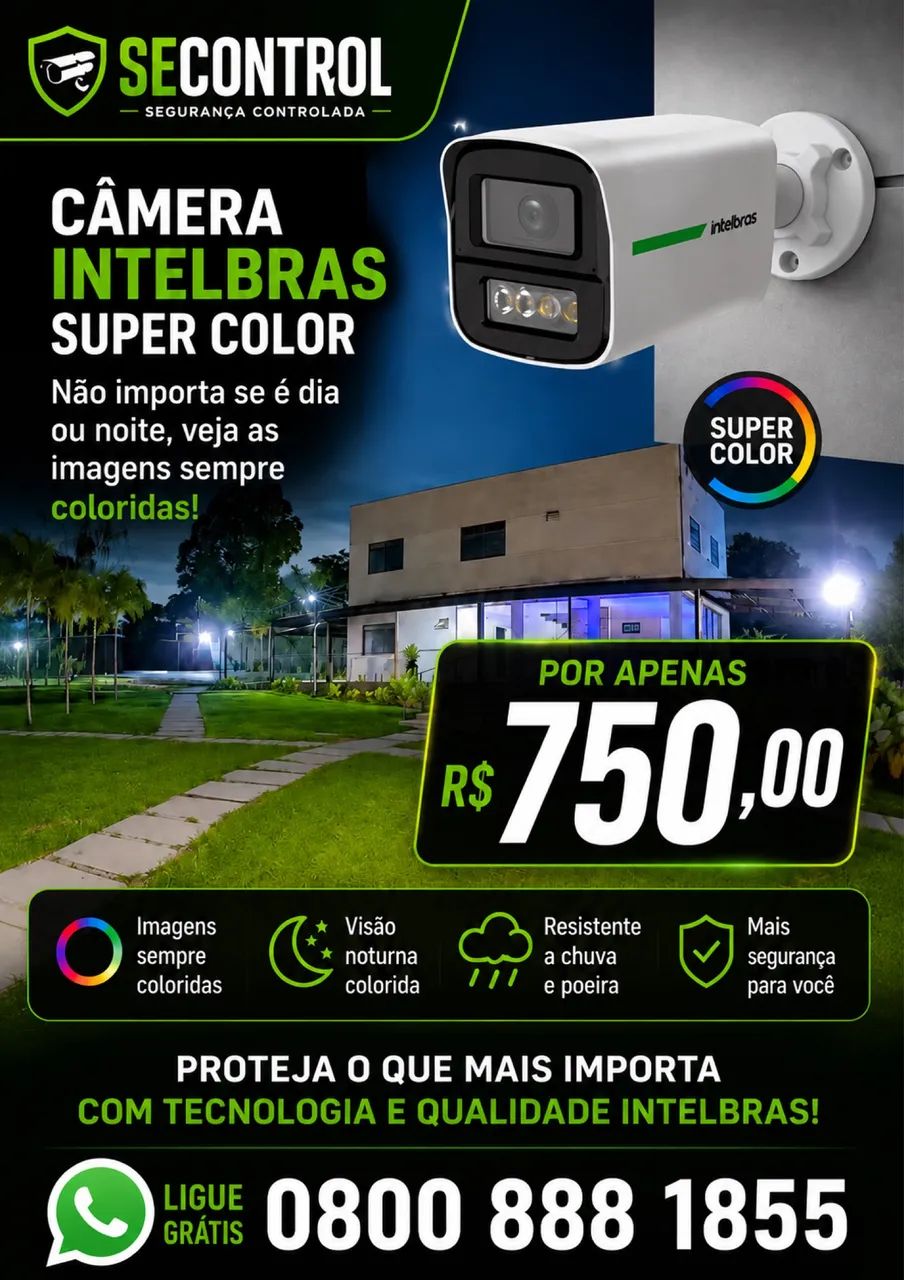 Câmera ip super color intelbras 