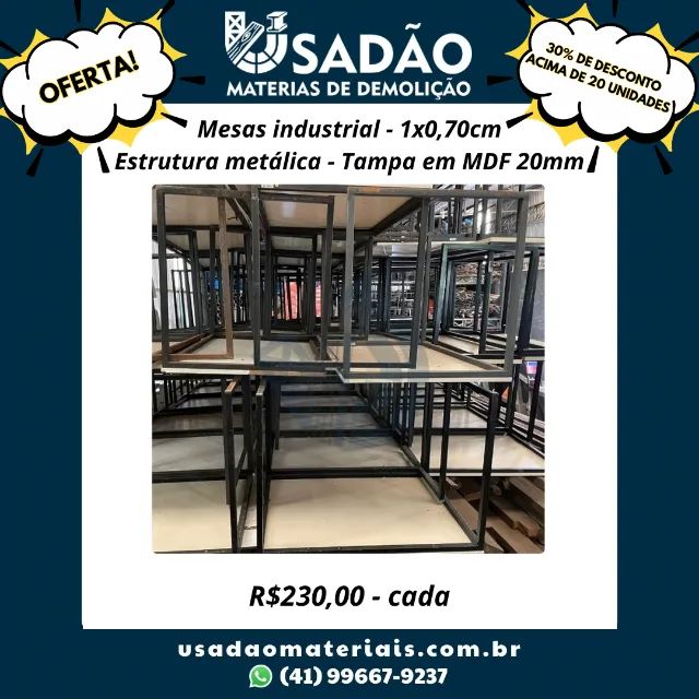 Mesas Industrial - 1x0,70m