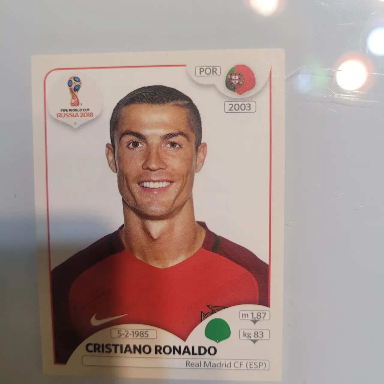 Figurinha Cristiano Ronaldo copa 2018 original 
