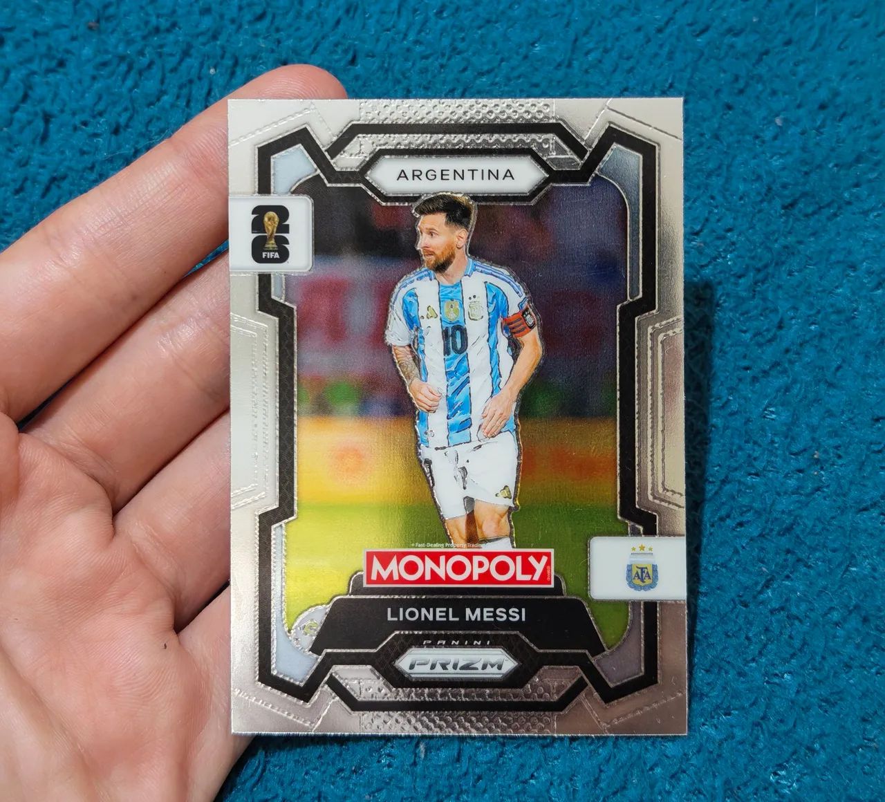 Monopoly Prizm Lionel Messi Card Panini Copa do Mundo