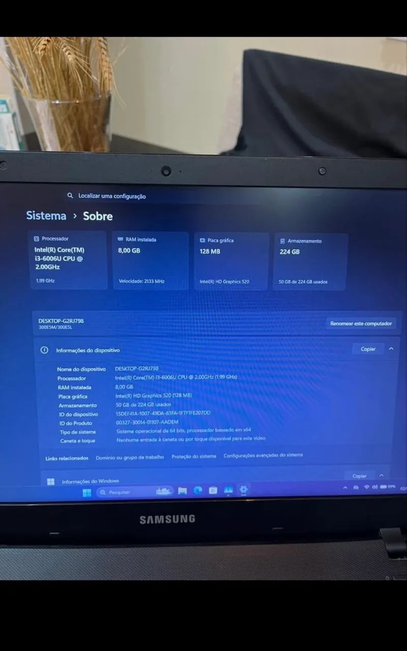 Notebook Samsung Windows 11