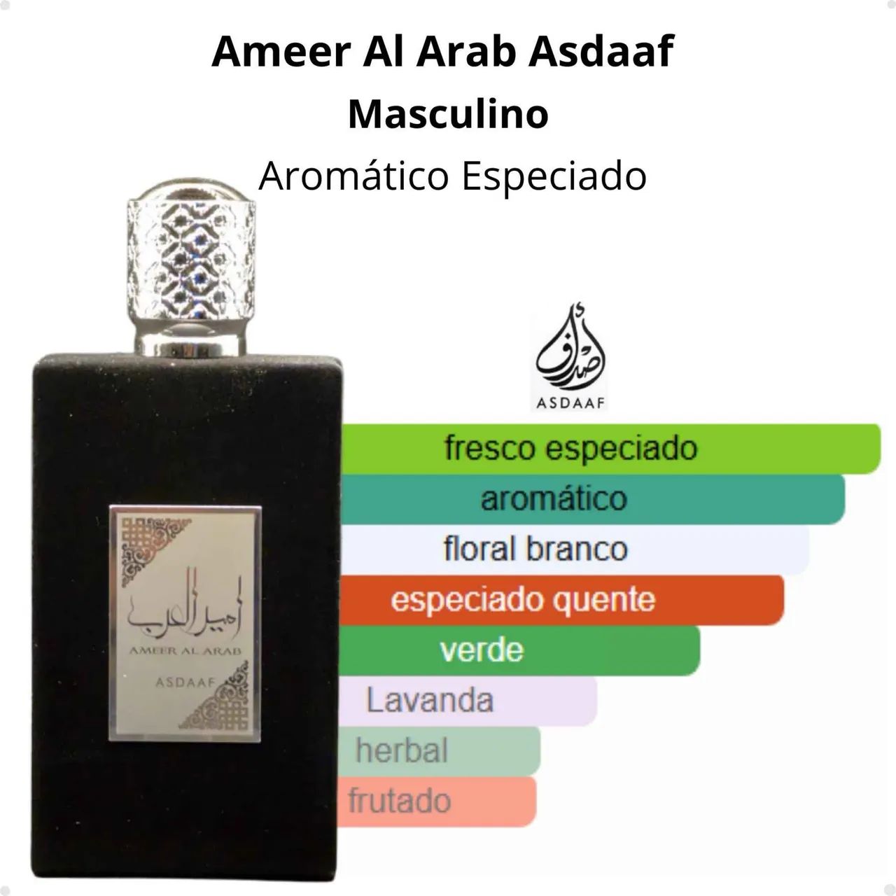 Perfume Ameer Al Arab Asdaaf Masculino Original 100ml - Foto 2