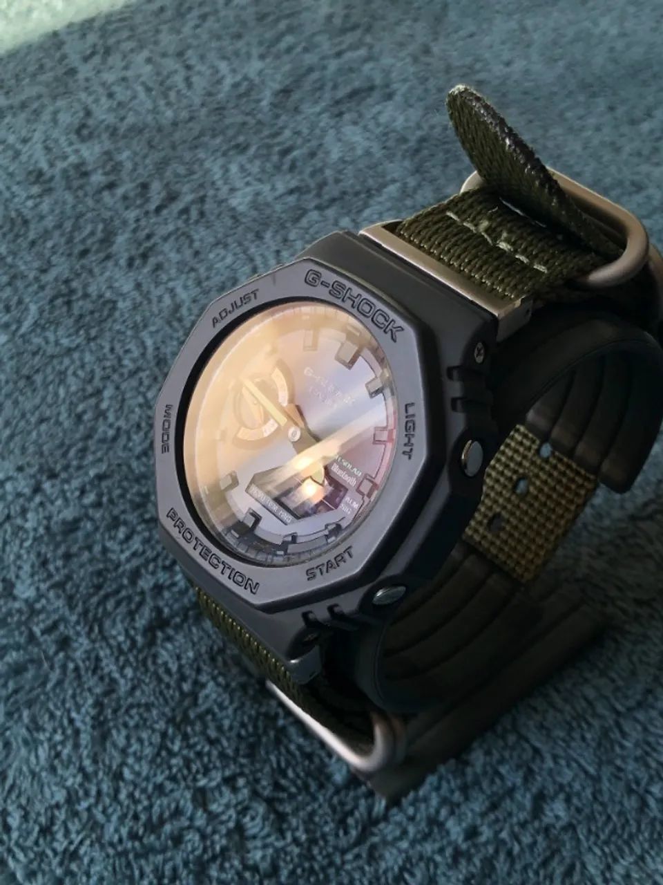 GShock GA-B2100CT (Bluetooth e Carregamento Solar) + Pulseira Nato de Nylon