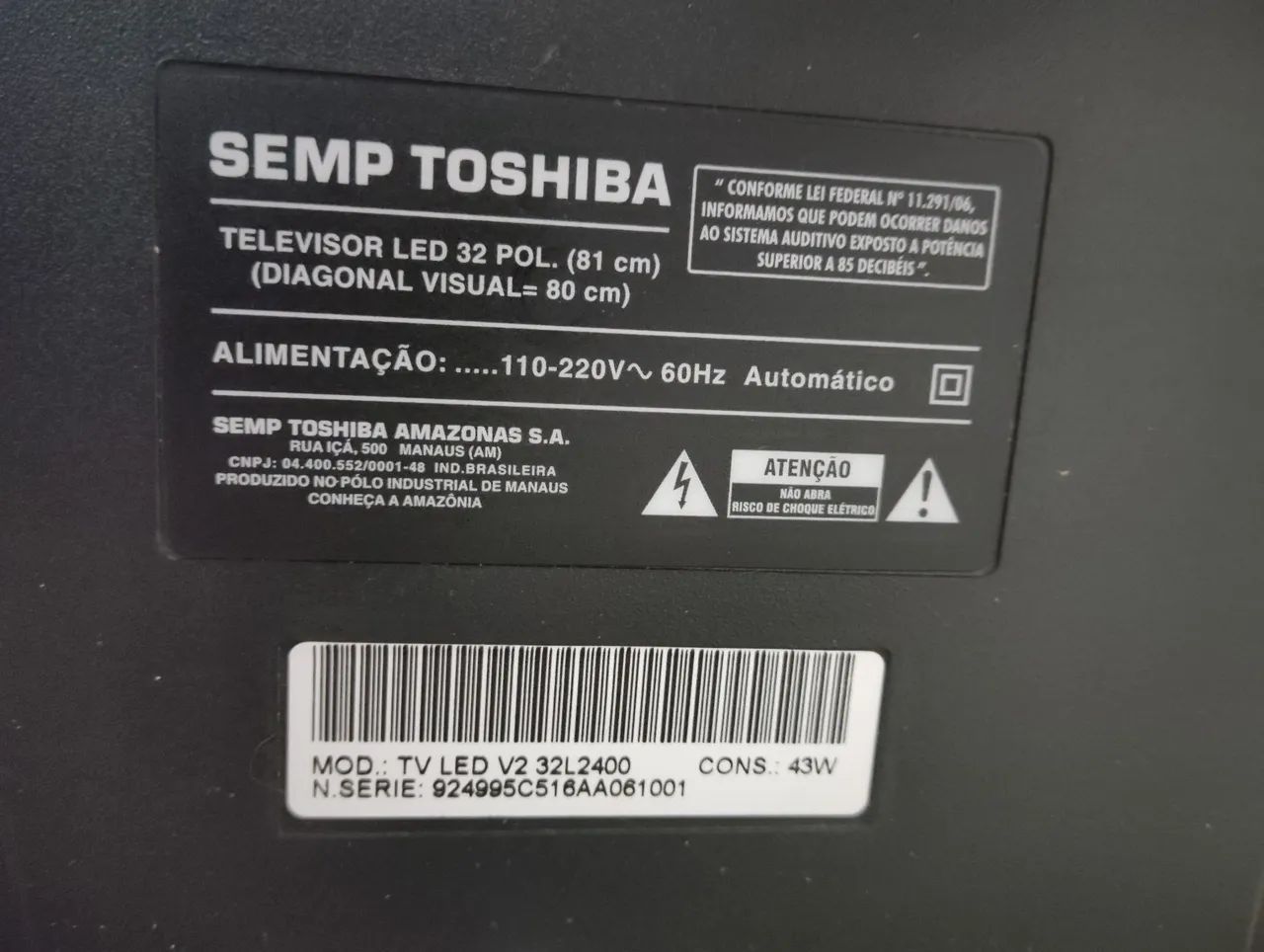 Tv Toshiba LED 32 polegadas - Foto 3