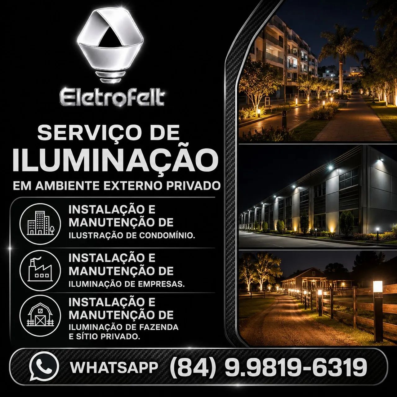 Serviço de Iluminação Externo privado
