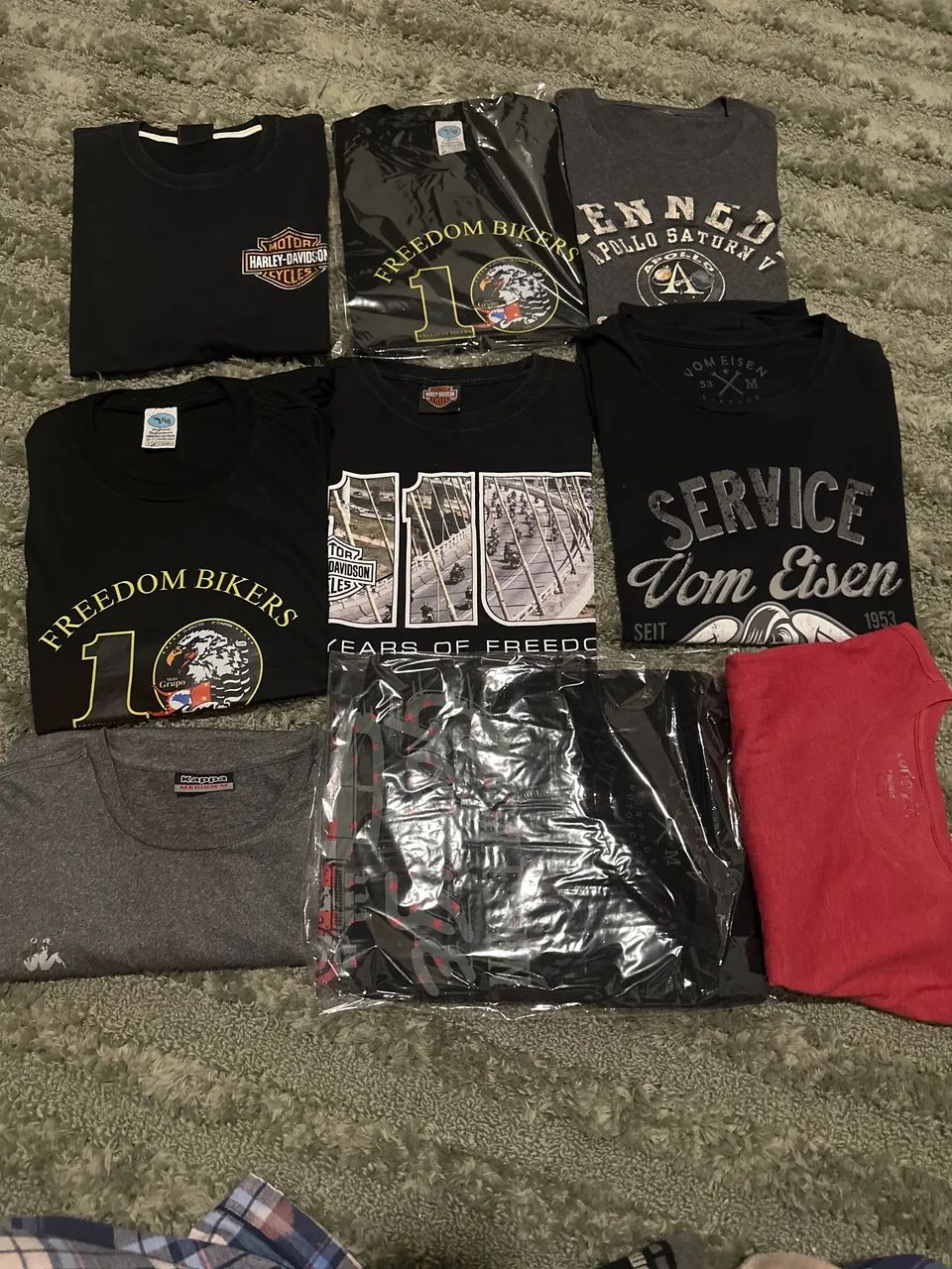 Kit com 9 ( camisetas tamanho M 