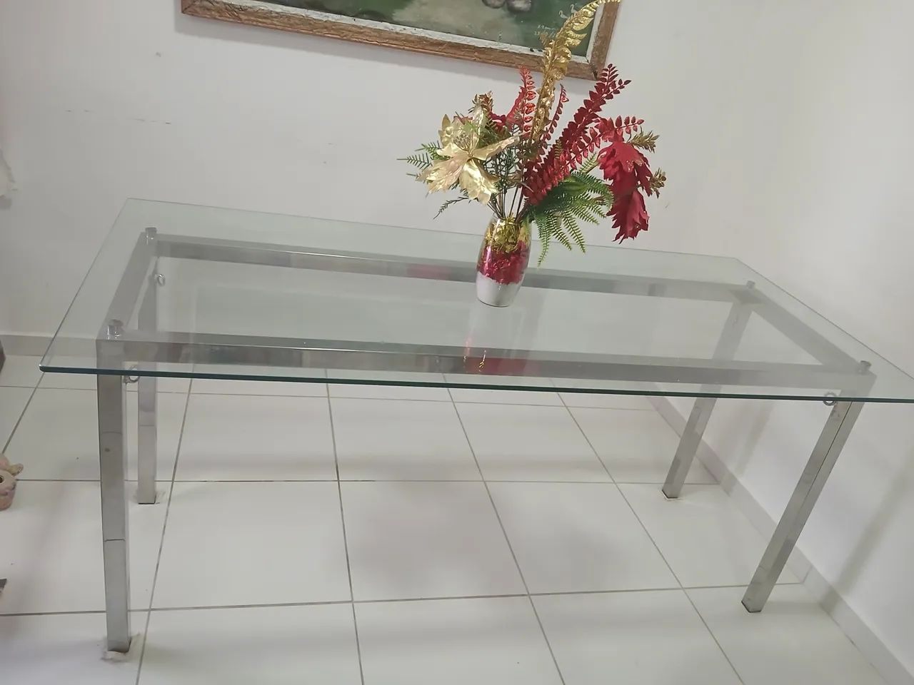Aparador de Inox com vidro 