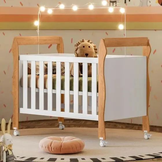 Berco Mini Cama Soninho com 3 Funcionalidades Amadeirado