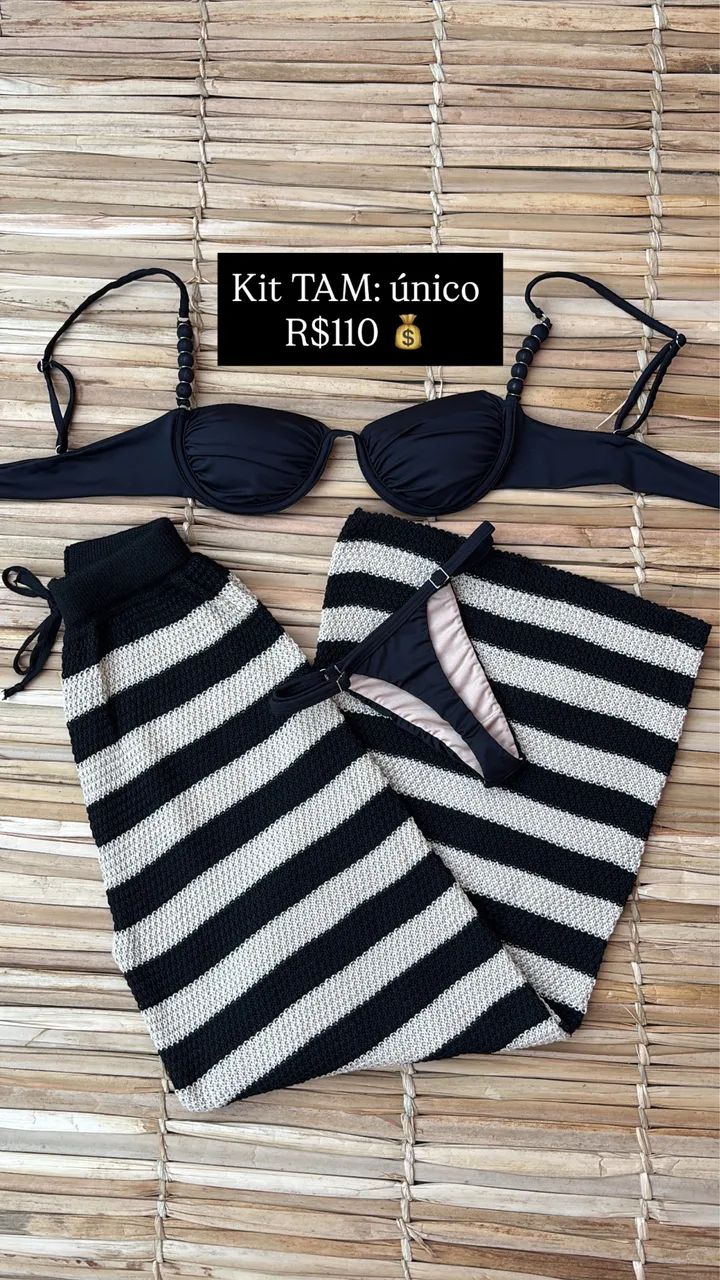 Kit biquíni e calça tricô  - Foto 2