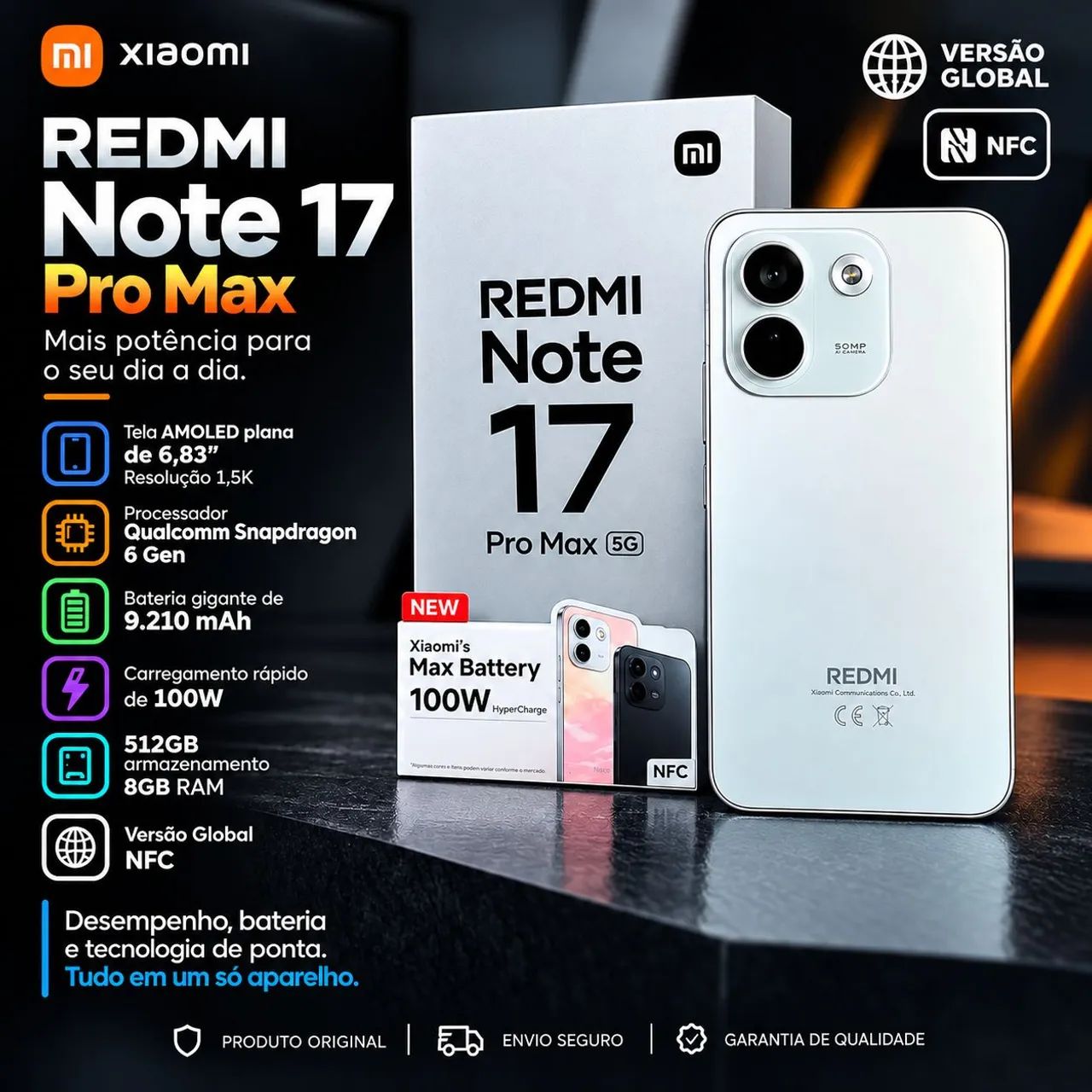 Redmi Note 17 Pro Max 512gb. Global.