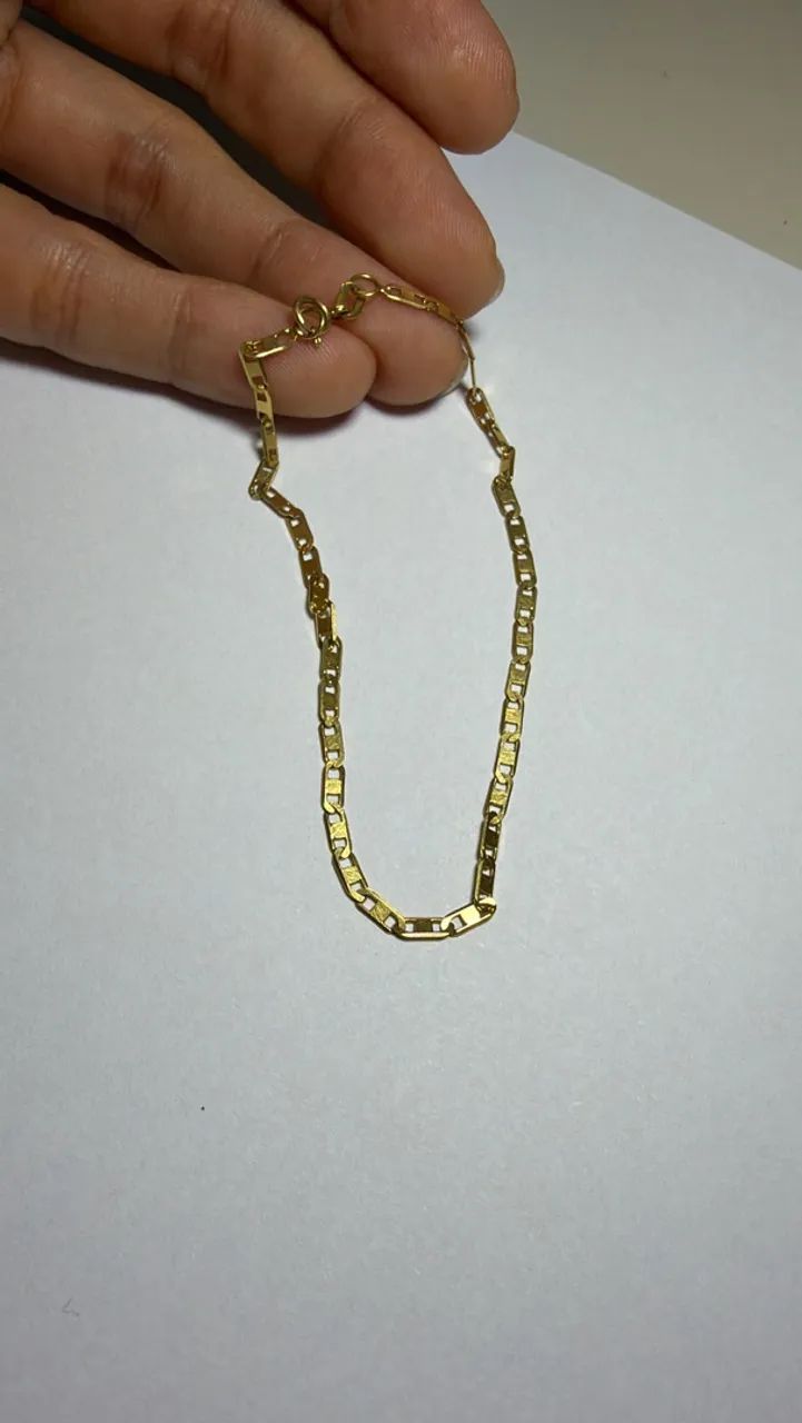 Pulseira piastrini de ouro 18k