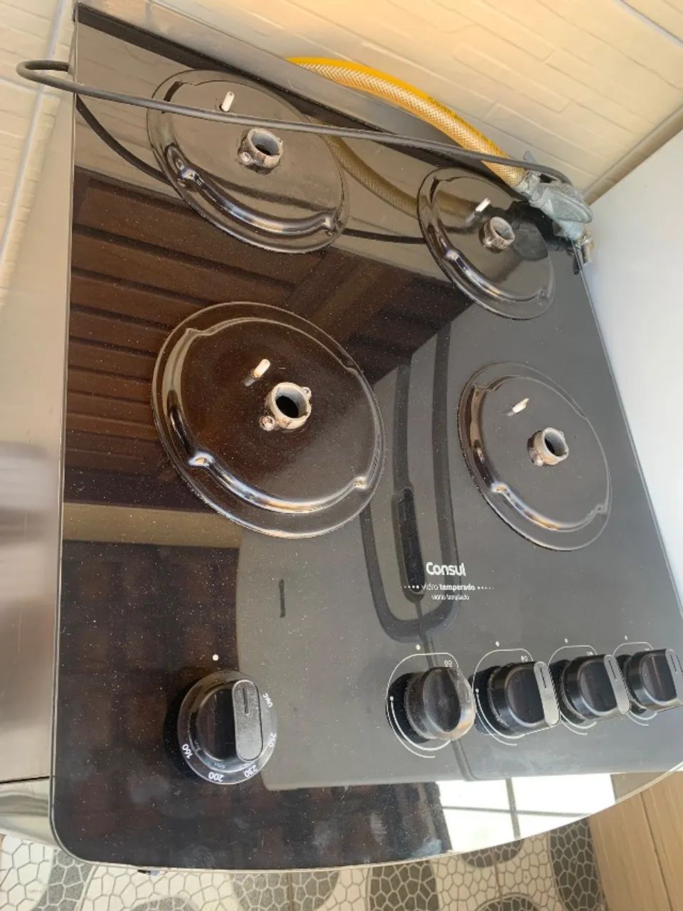 Fogão cônsul 4 bocas inox com mesa de vidro - Foto 3