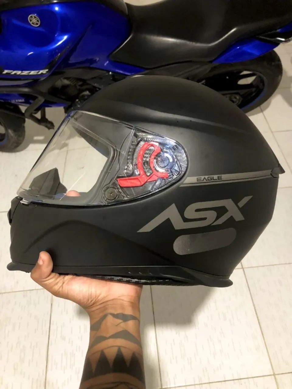 Capacete ASX EAGLE- Tamanho 58 |  "Saboor novo" - Foto 3