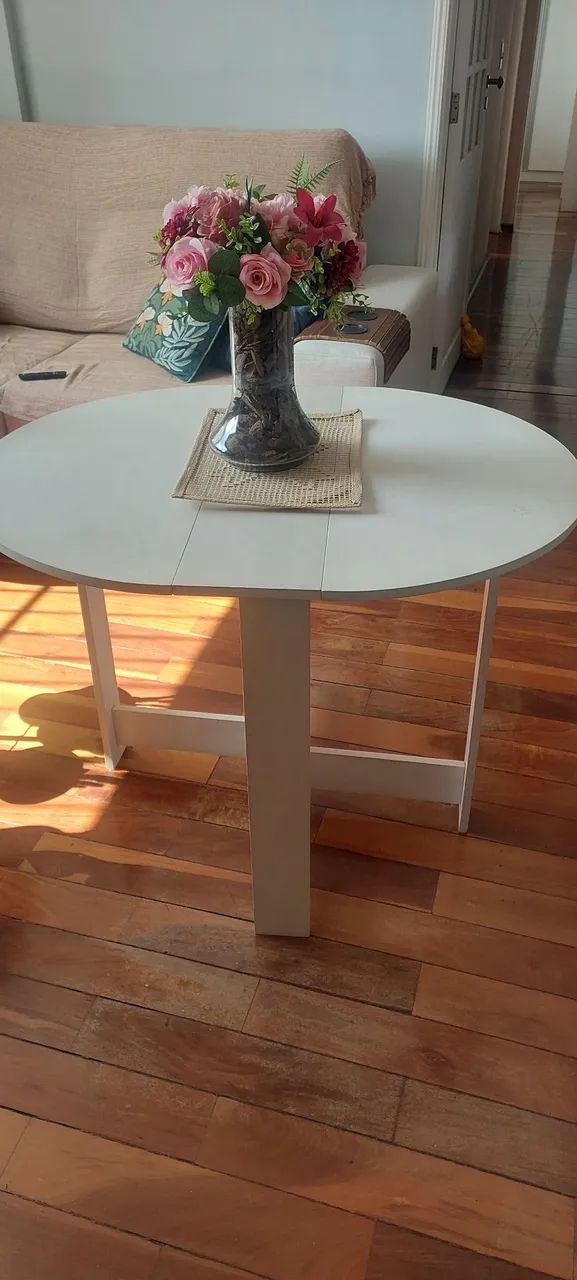 Mesa dobrável  oval