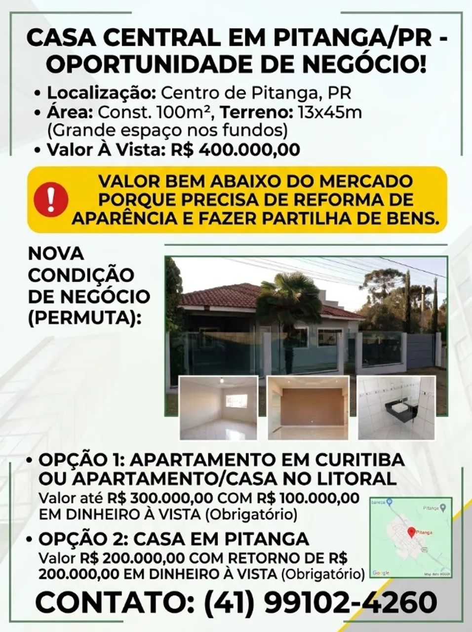Casa à venda em Pitanga/PR