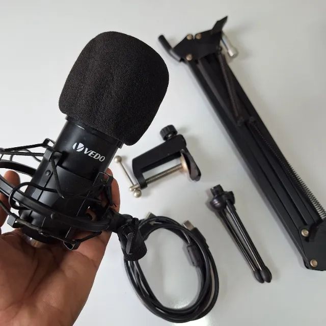 Microfone Podcast BM800 USB + Braço Articulado