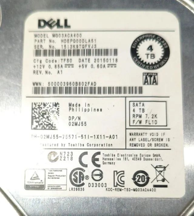 Hd Dell 4tb 3.5
