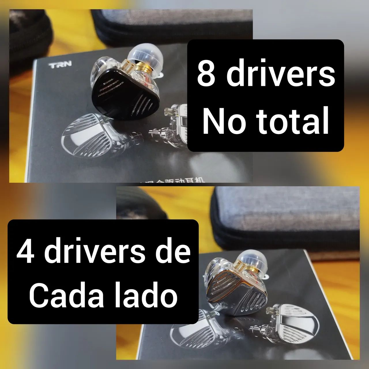 Fone Profissional TRN V10 Pro - grátis bag - Lacrado!