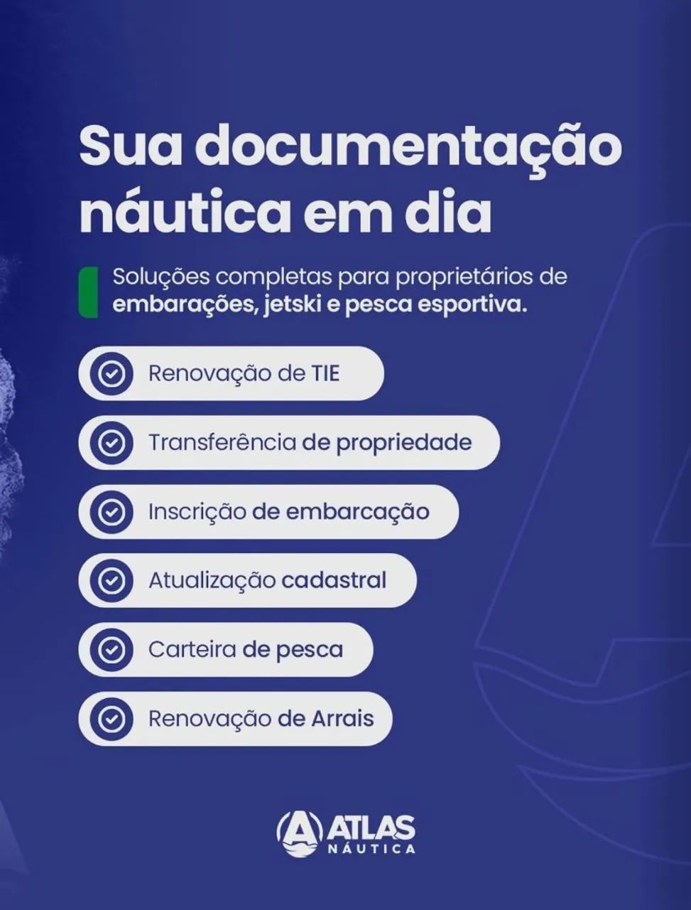 Documentação náutica Despachante Atlas