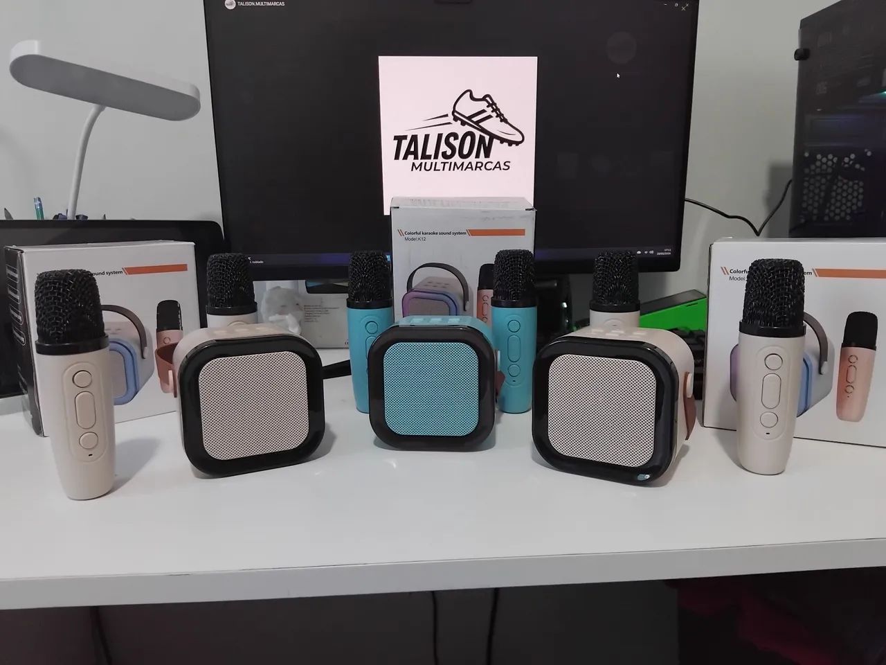 Caixa de som Karaoke - 2 Microfones