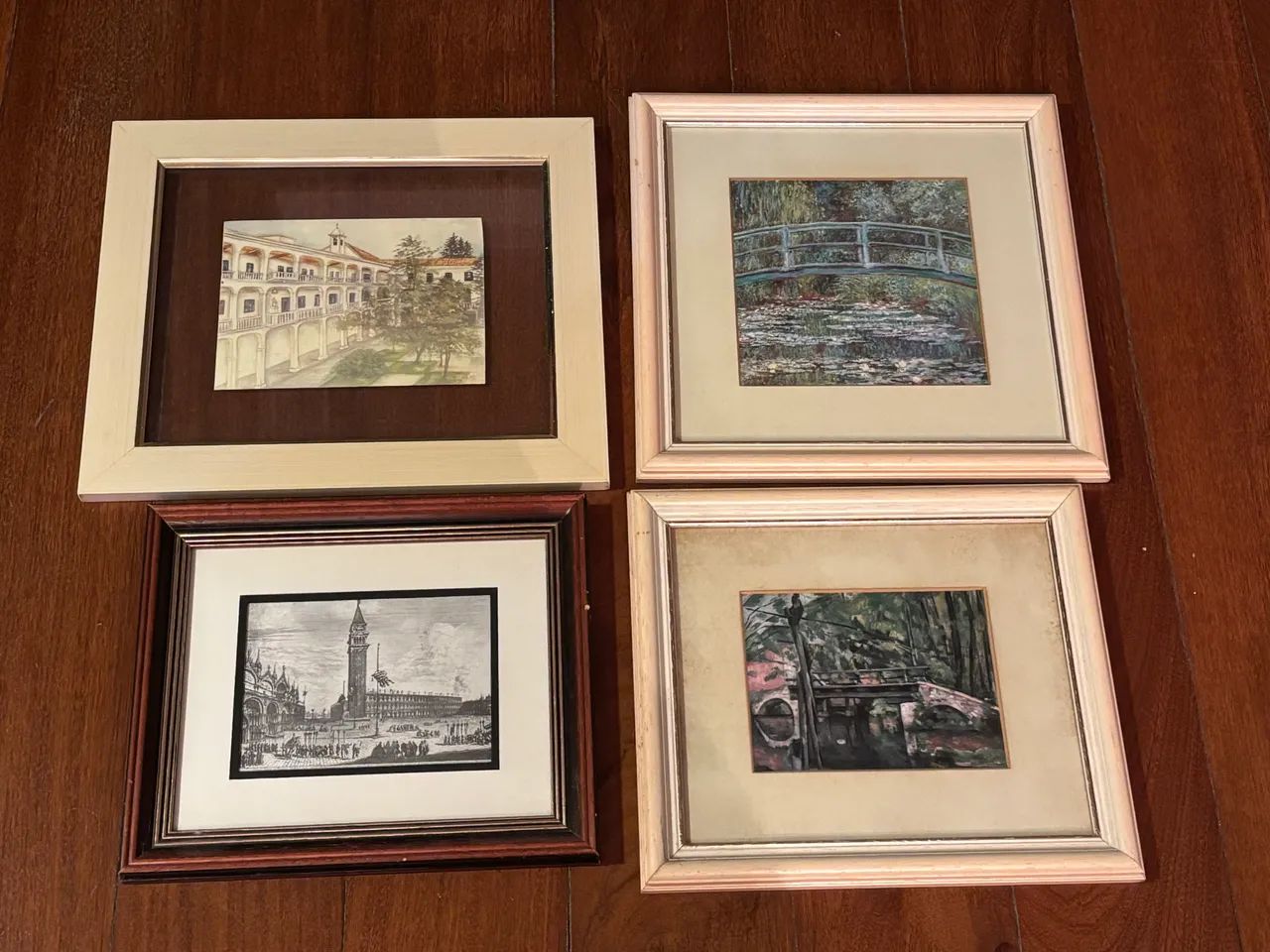 Conjunto de 4 Quadros Decorativos - Molduras Vintage