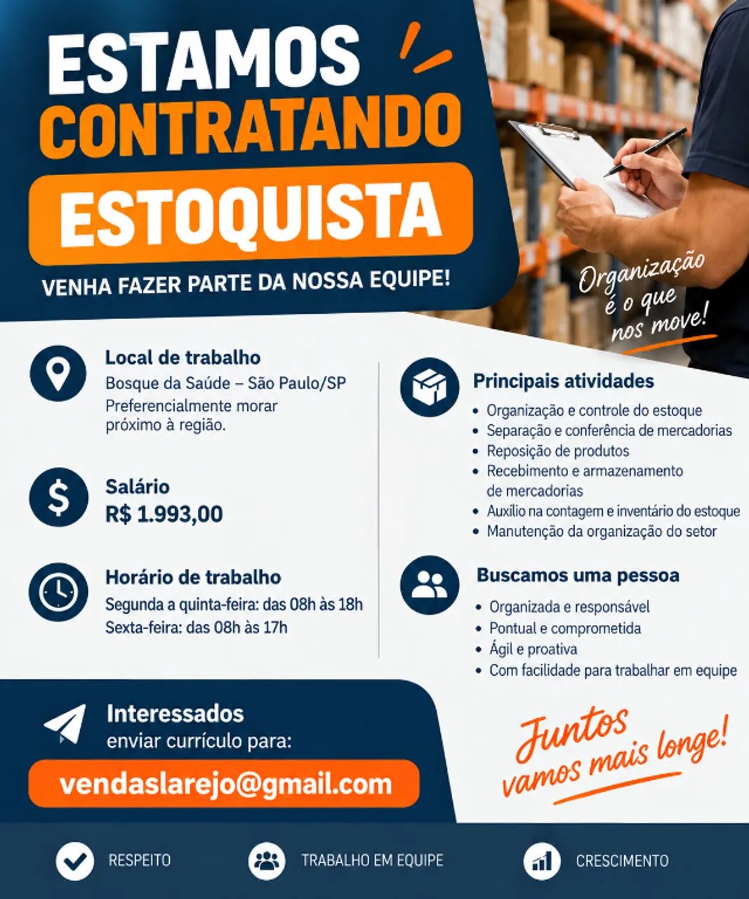 Vaga de Estoquista