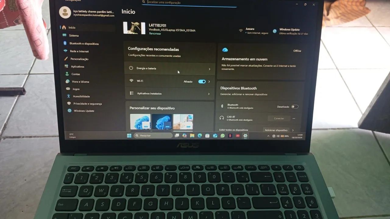 Notebook Asus ( pouco tempo de uso)  - Foto 2