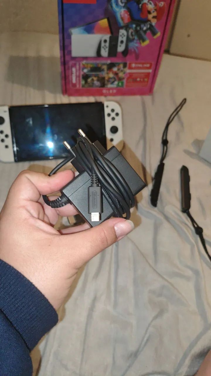 Nintendo Switch Oled Desbloqueado Com Case - Foto 4