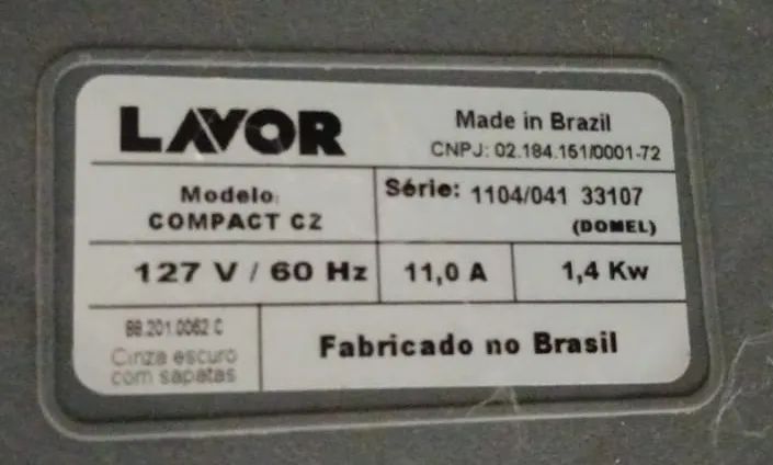 Aspirador  Pó e Agua Compact Lavor 1400W, Seminovo. - Foto 6