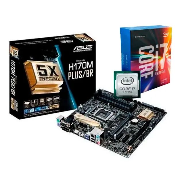 Kit Upgrade Asus H170m-plus+ I76700k + 8gb Ram+ 256gb Ssd.m2