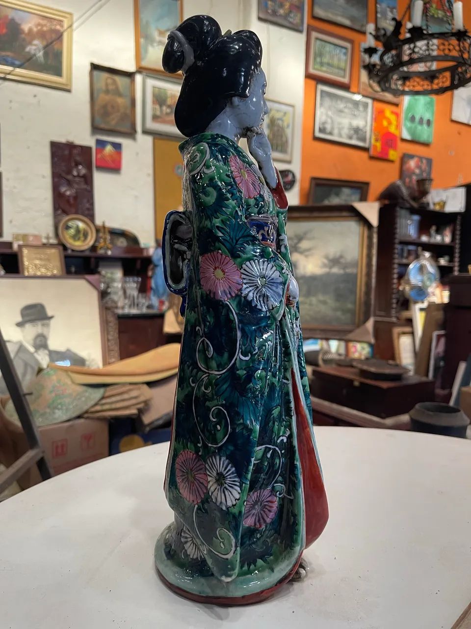 Boneca japonesa de cerâmica Kutani - Foto 6