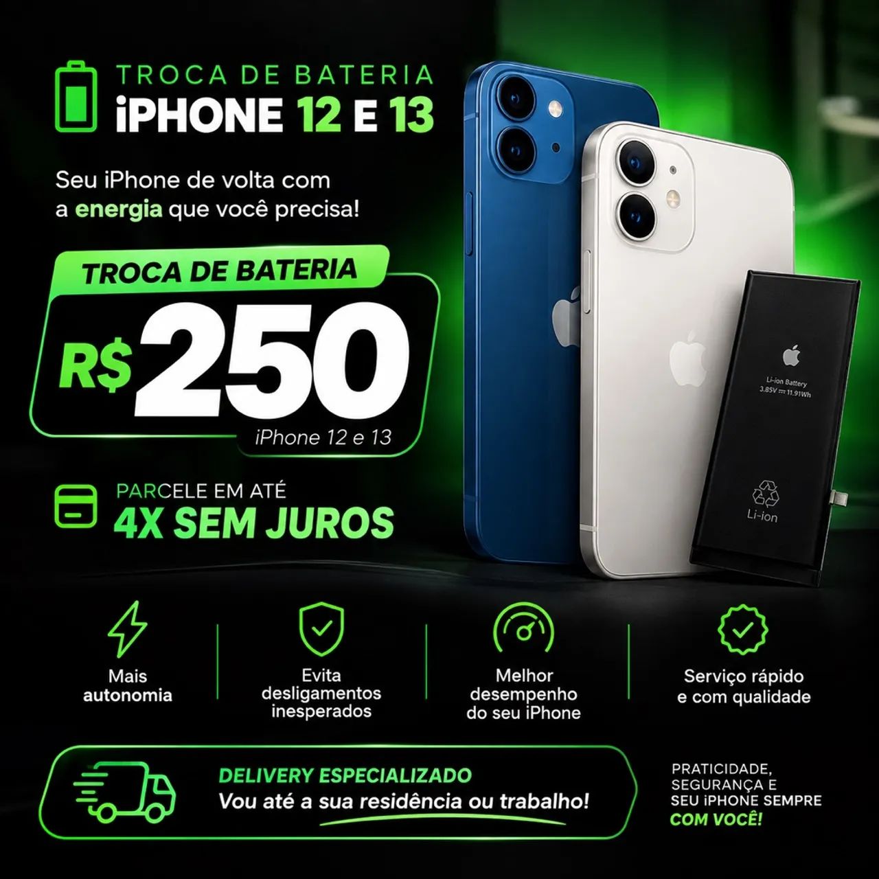 Troca de bateria iPhone 12