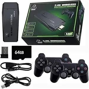 Game Stick 4k Lite com 4 controles