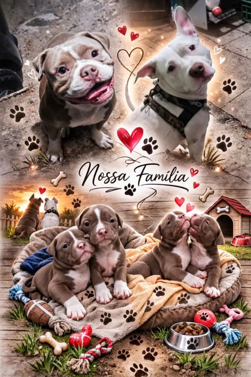 Filhotes de American Bully com Pitbull Terrier 