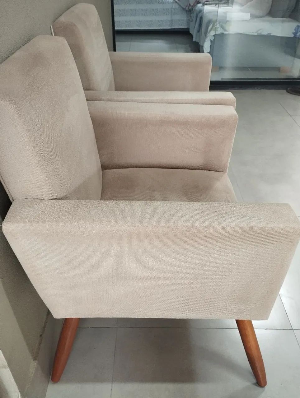 Two suede armchairs65573787300609122