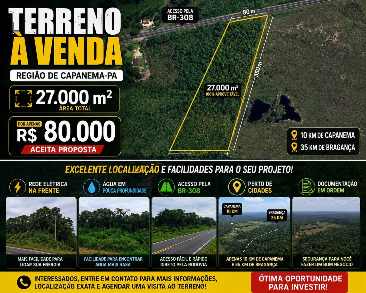 Vende-se terreno na BR 
