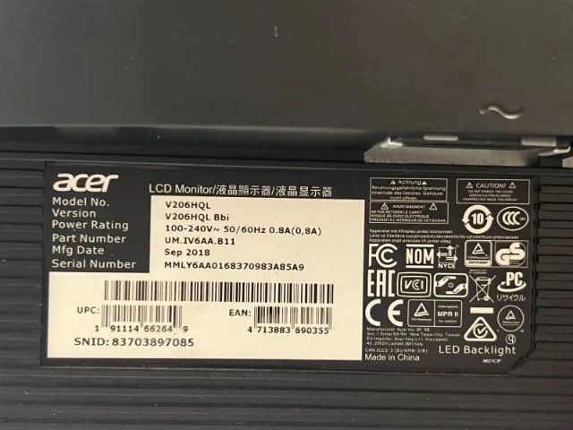 Monitor Acer V206HQL - Foto 3