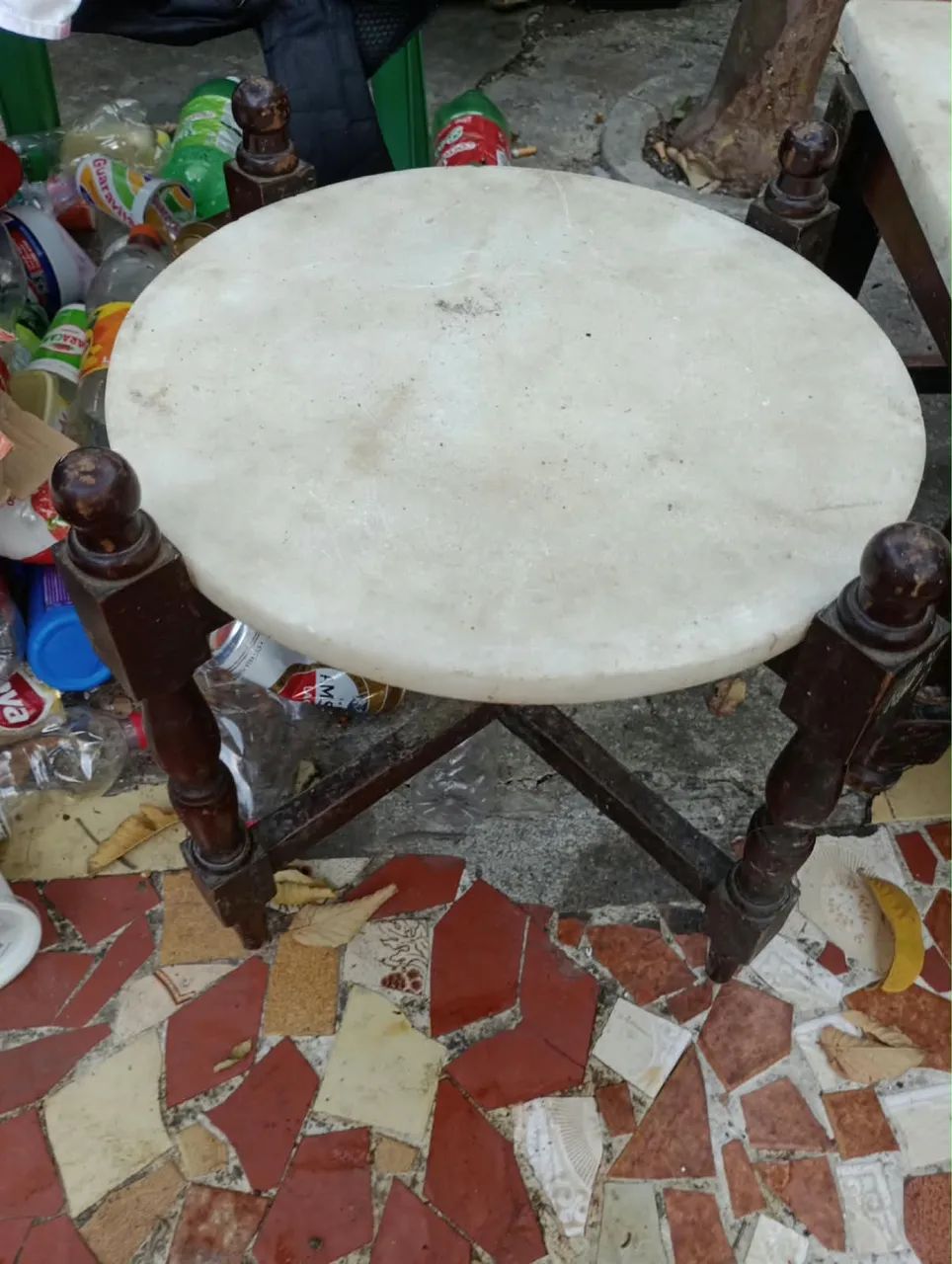 Mesa de mármore redonda antiguidade - Foto 3