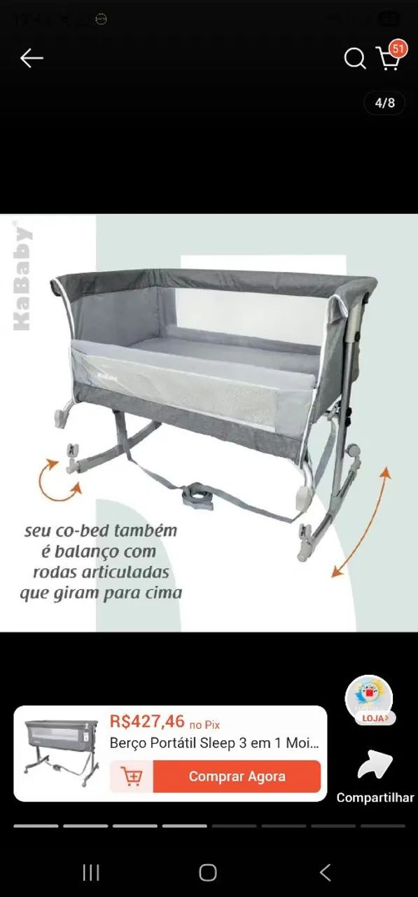 Berço portátil sleep 3 em 1  - Foto 3