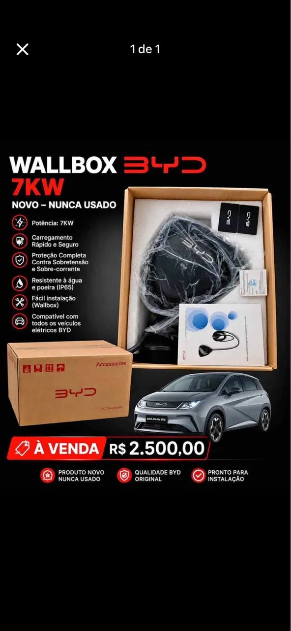 Wallbox BYD carro elétrico 