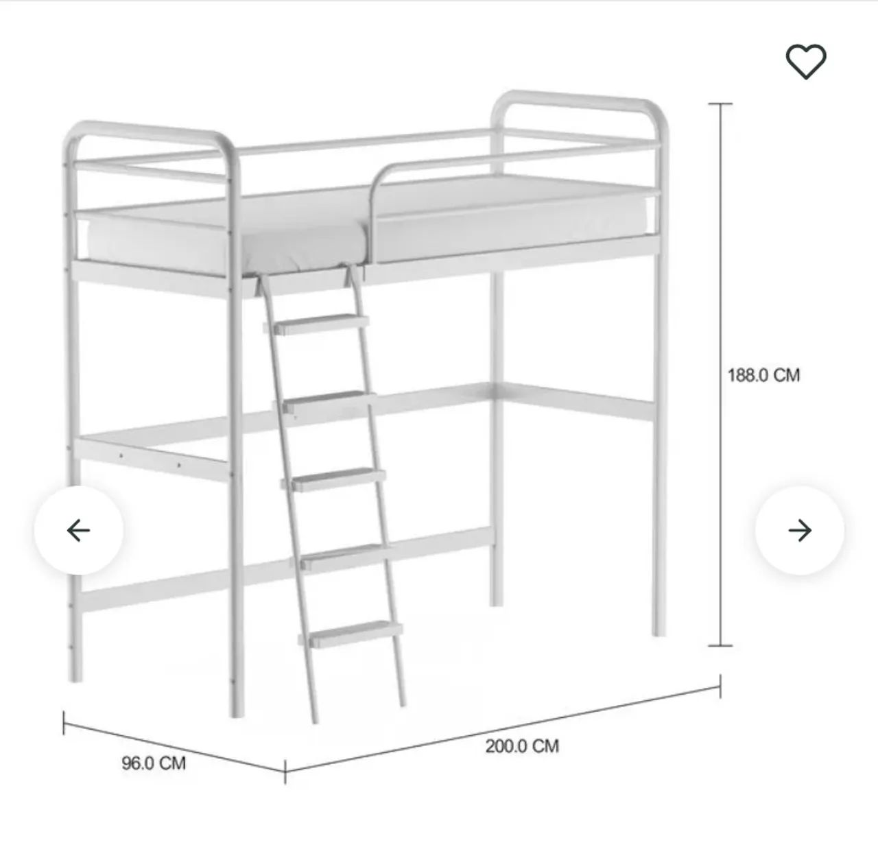 Cama Tok & Stok suspensa Preta - Foto 4