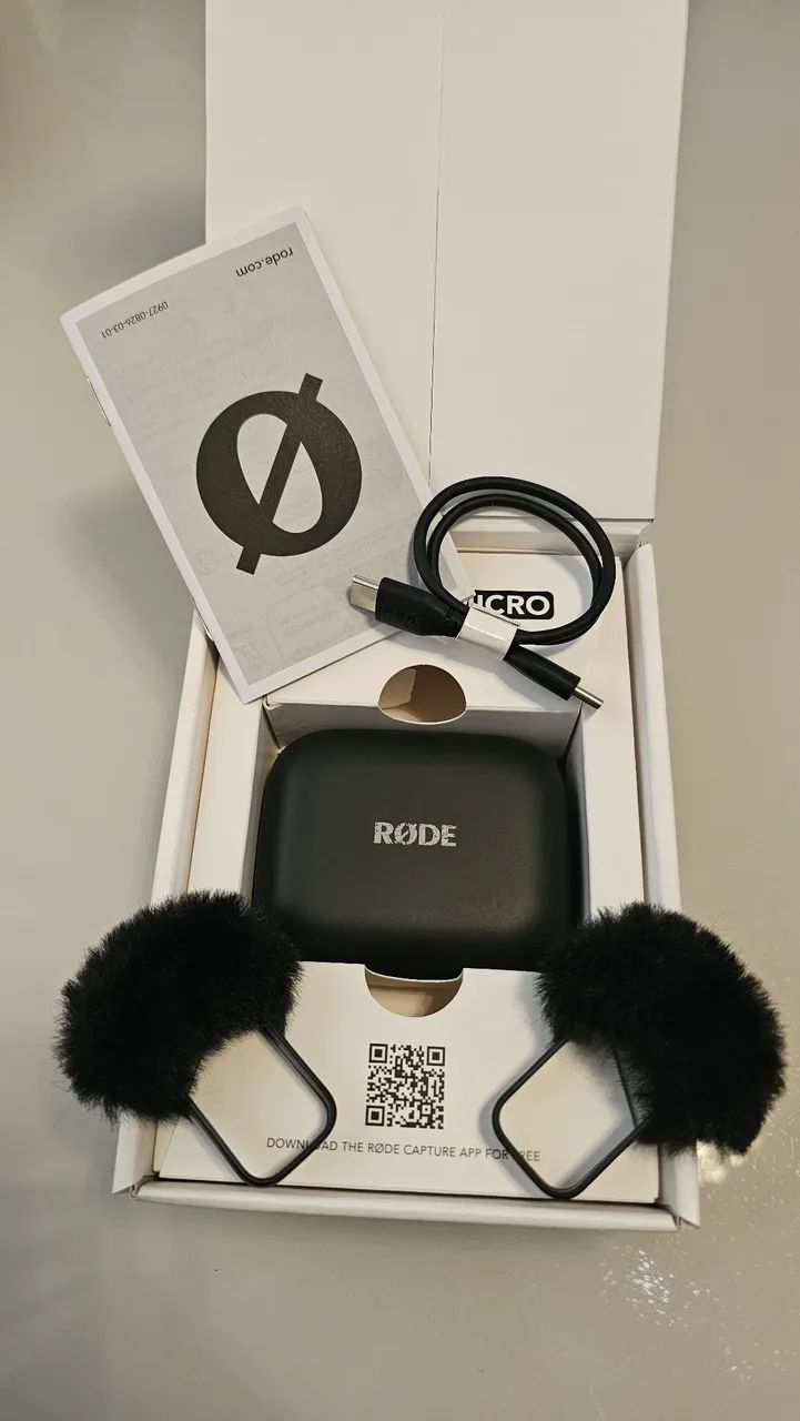 Microfone Rode Micro, wireless lapela novo na Caixa com clipe, Imã e acessorios! - Foto 4