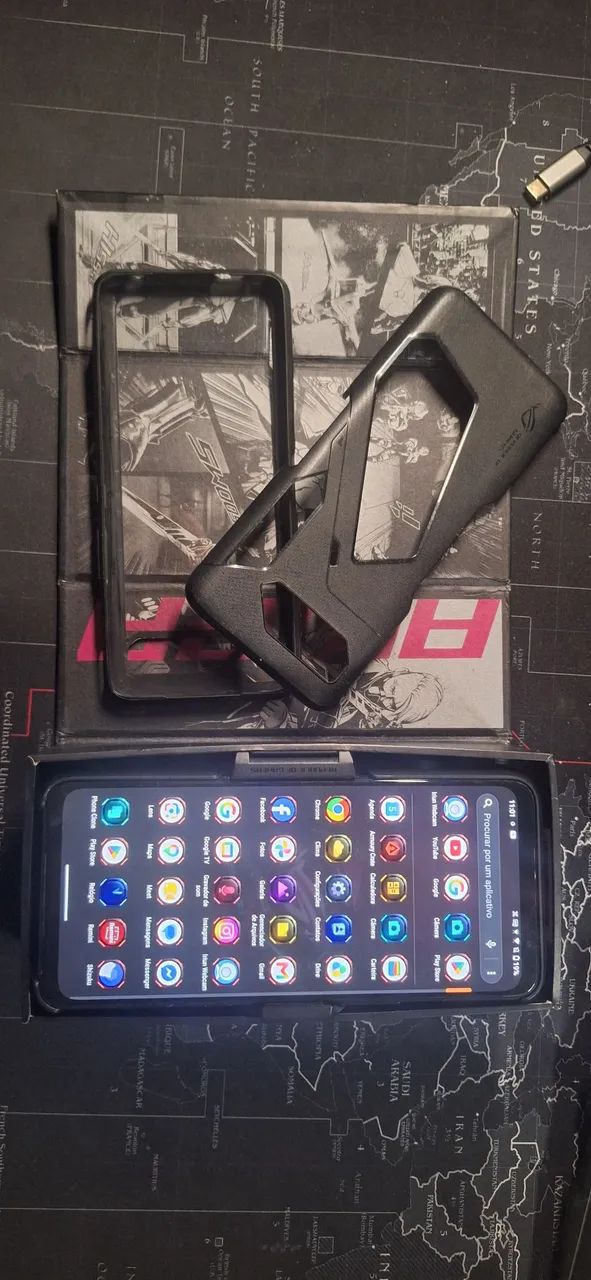 ROG Phone 5S 128GB + Cooler AeroActive 6 Branco + 3 Capinhas + Caixa Completa - Foto 3