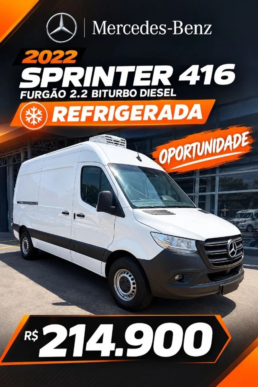 Mercedes-Benz Sprinter 416 Furgão Longo T.a. 2.2 Dies 2022