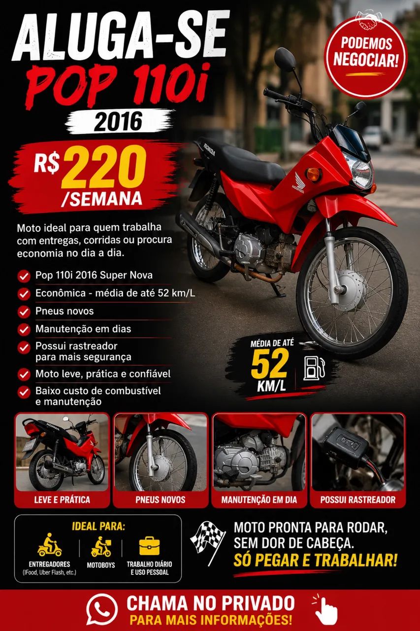 ALUGA-SE POP 110i 2016