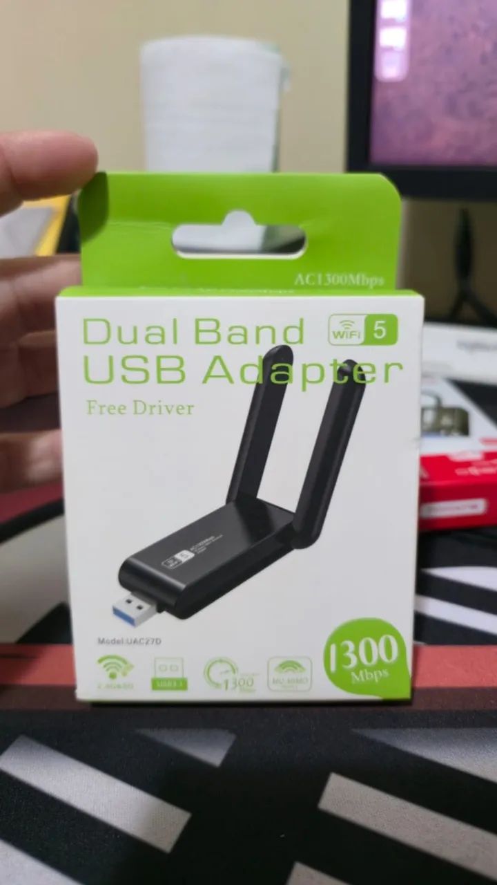 Adaptador USB WiFi 5 Dual Band 1300 - Foto 5