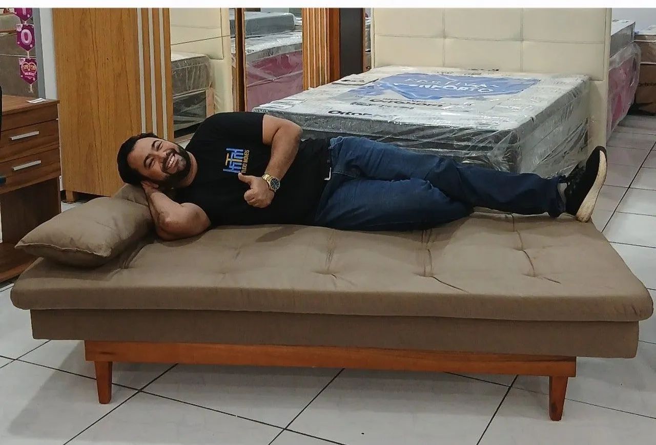 SOFA CAMA RECLINÁVEL COM 3 POSIÇÕES  - Foto 2